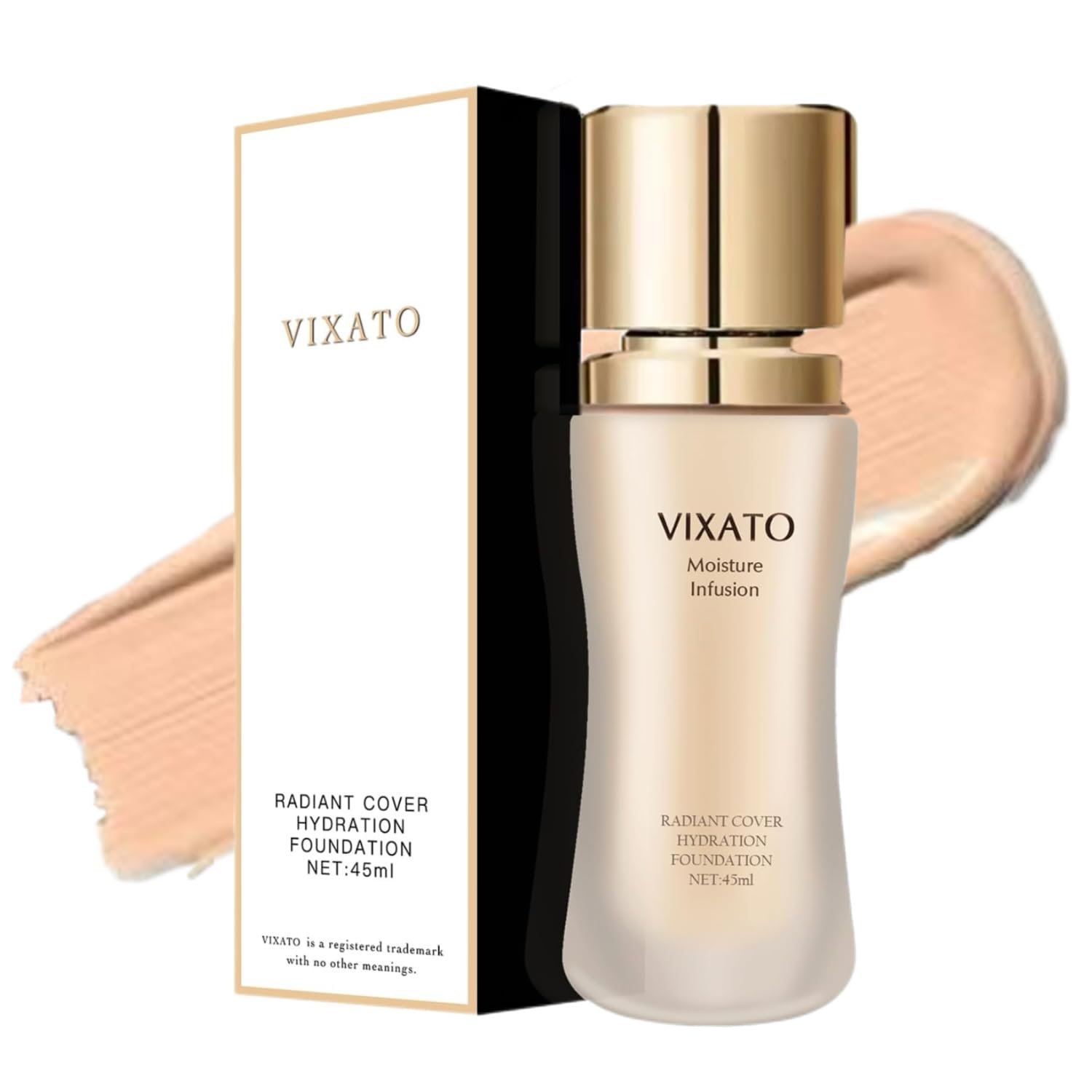 VIXATO Foundation Concealer – Full Coverage Hydrating Liquid Foundation for All Skin Types