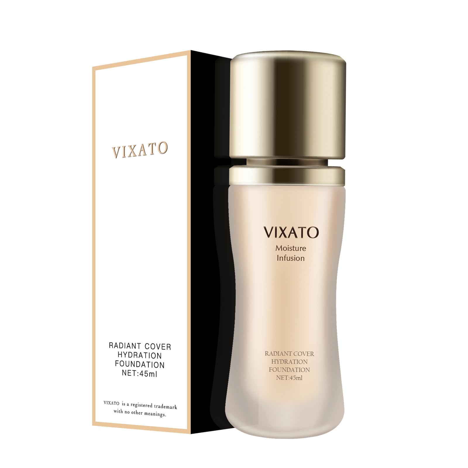 VIXATO Foundation Concealer – Full Coverage Hydrating Liquid Foundation for All Skin Types
