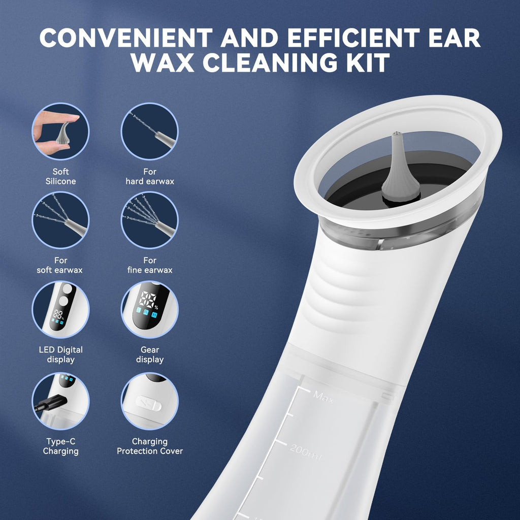 VLINGQI Upgraded Ear Wax Removal Kit with LED Display – Safe, Effective Ear Cleaner