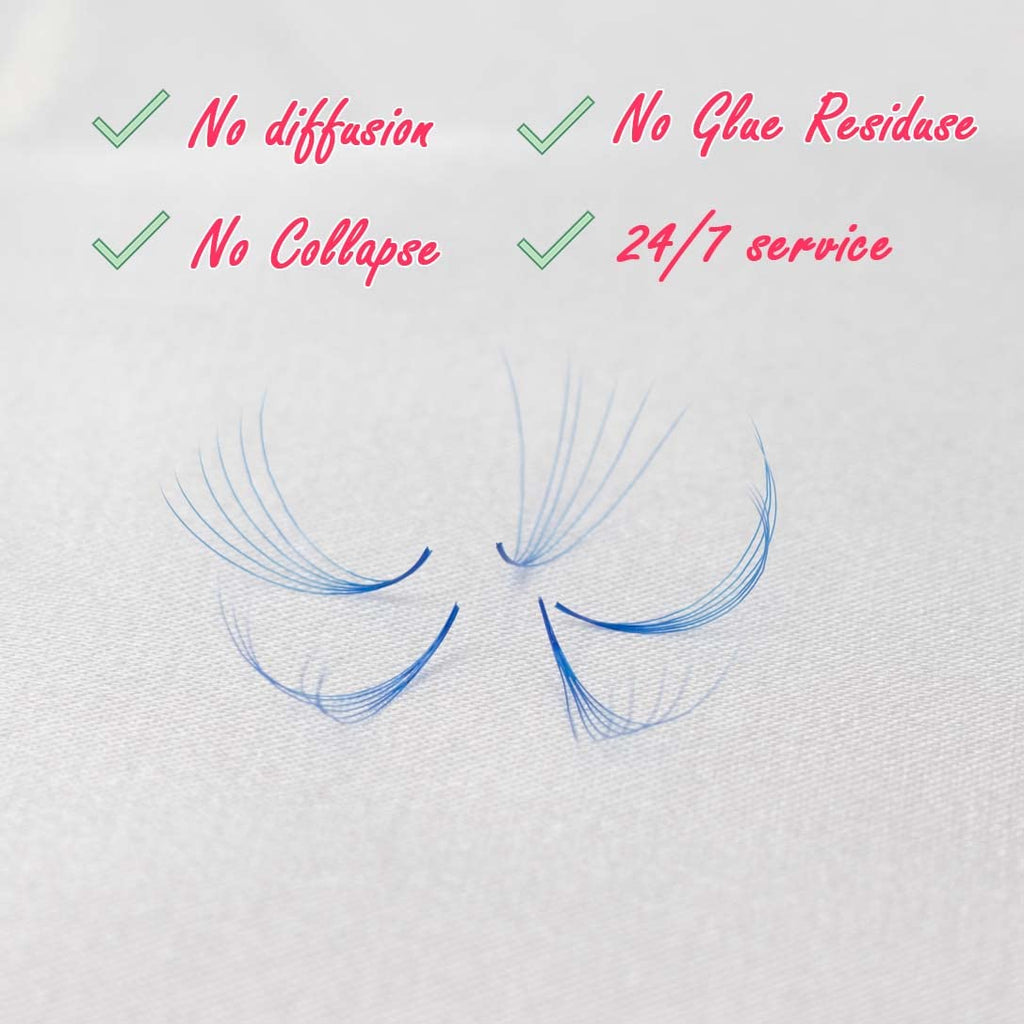 VNE 500 Fans Colorful Lash Extensions | Premade Mega Volume Lashes (6D), White, D Curl, 12mm | VNESUPPLY