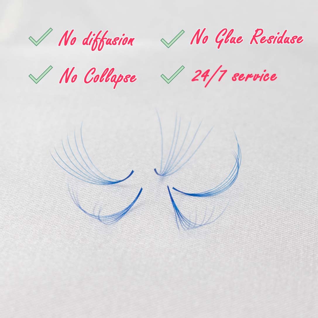 VNE 500 Fans Colorful Lash Extensions | Premade Mega Volume Lashes (6D), White, D Curl, 12mm | VNESUPPLY