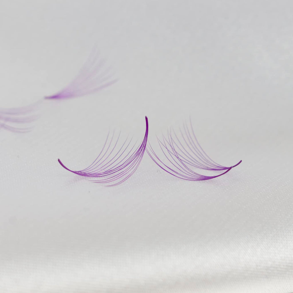 VNE 500 Fans Colorful Lash Extensions | Premade Mega Volume Lashes (6D), White, D Curl, 12mm | VNESUPPLY