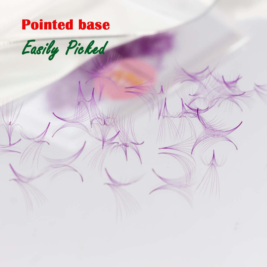 VNE 500 Fans Colorful Lash Extensions | Premade Mega Volume Lashes (6D), White, D Curl, 12mm | VNESUPPLY