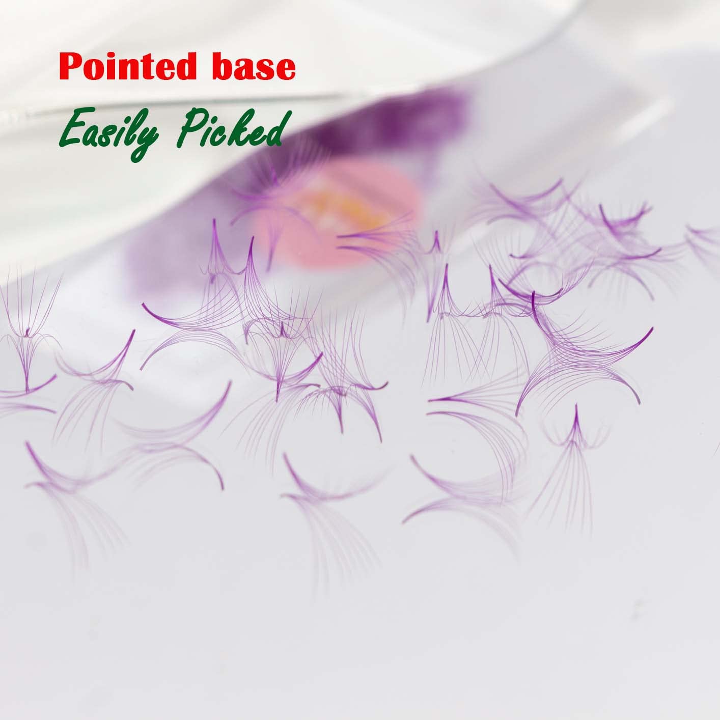 VNE 500 Fans Colorful Lash Extensions | Premade Mega Volume Lashes (6D), White, D Curl, 12mm | VNESUPPLY