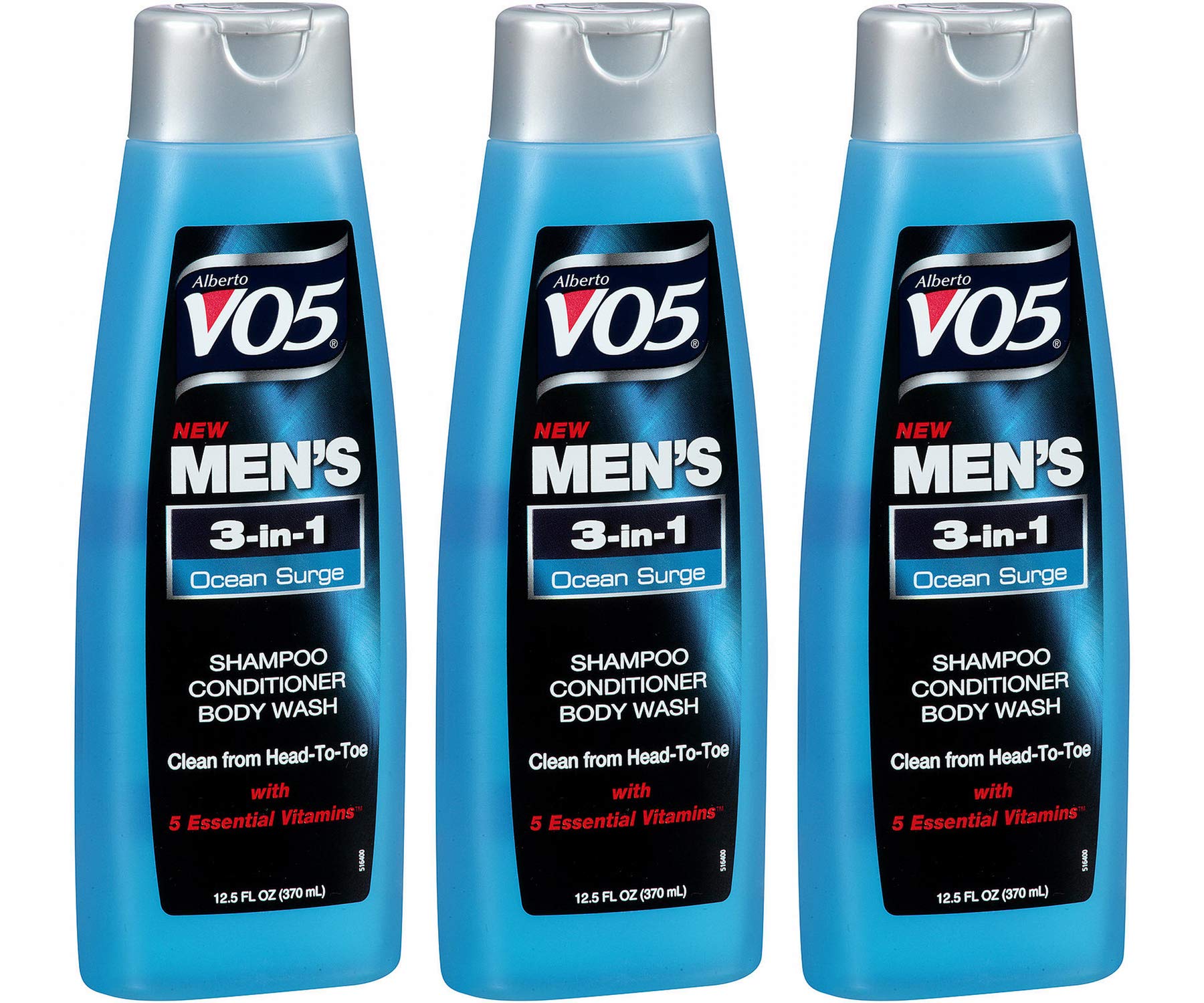 VO5 Men's 3-in-1 Shampoo, Conditioner & Body Wash – Ocean Surge 12 oz (3-Pack)