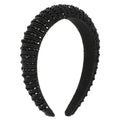 VOCOSTE Crystal Headband with Rhinestones – Black, 1.2 Inch Wide