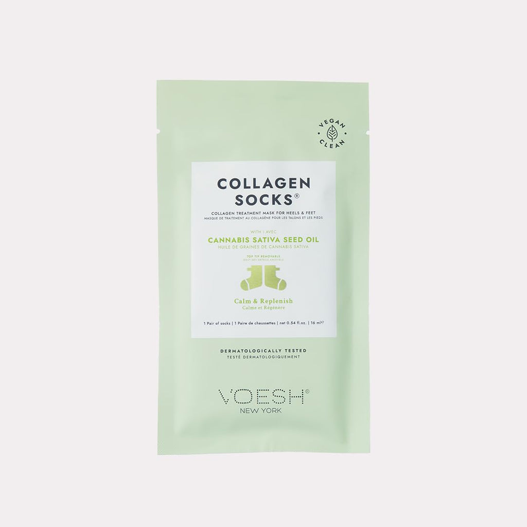 VOESH Collagen Socks 5-Pack – Vegan Foot Treatment for Dry, Cracked Feet