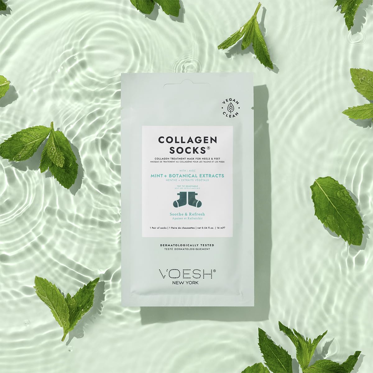 VOESH Collagen Socks with Peppermint Oil – 3 Pack, Vegan Dry Feet & Cracked Heel Care