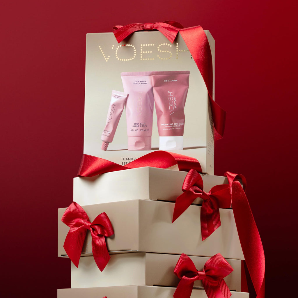 VOESH Hand & Body Glow Gift Set – 3-Piece Fig & Amber Scent (Vegan K-Beauty)