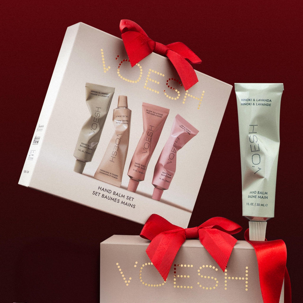 VOESH Vegan Hand Balm Gift Set – 4 Mini Balms for Deep Hydration 24+ Hours | K-Beauty