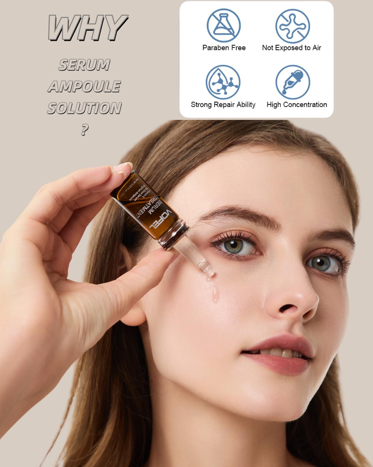 VOFEL Anti Aging Serum + Hyaluronic Acid Serum BB Glow Starter Kit – 8 Vials (0.35 oz each)