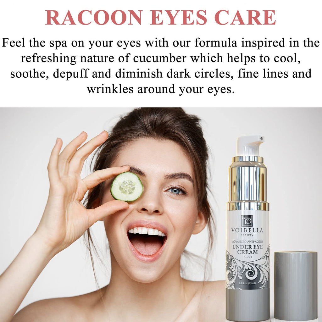 VOIBELLA BEAUTY Under Eye Cream with Retinol, Peptides, Hyaluronic Acid & Aloe — Depuff, Brighten & Hydrate
