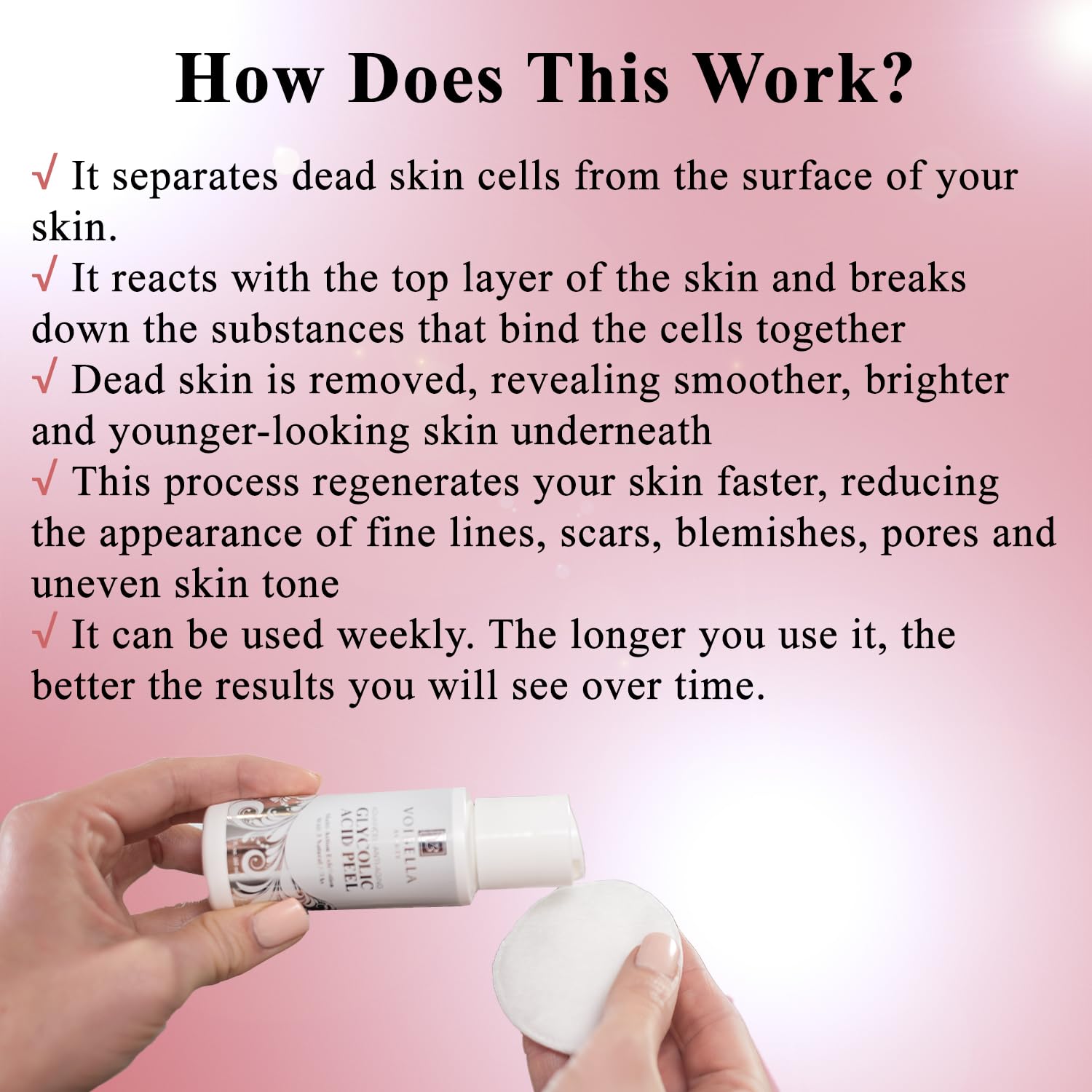 VOIBELLA BEAUTY Glycolic Acid Peel – Gentle AHA Exfoliant for Sensitive Skin