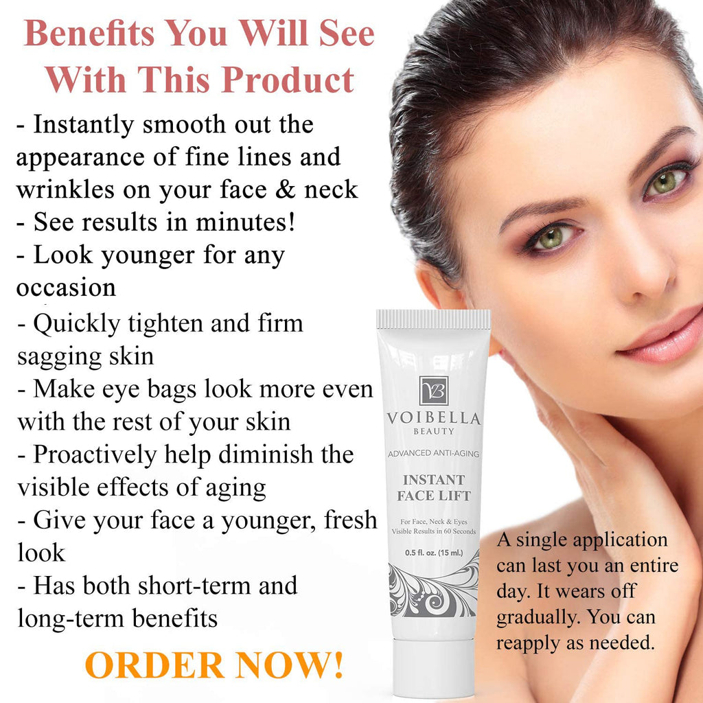 Voibella Instant Face Lift Cream | Eye, Neck & Face Tightening, Lifting & Firming Serum