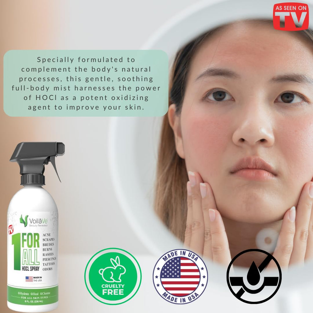 VoilaVe Pure HOCl Spray – All-in-One Skin Care & Cleaner (8 oz)