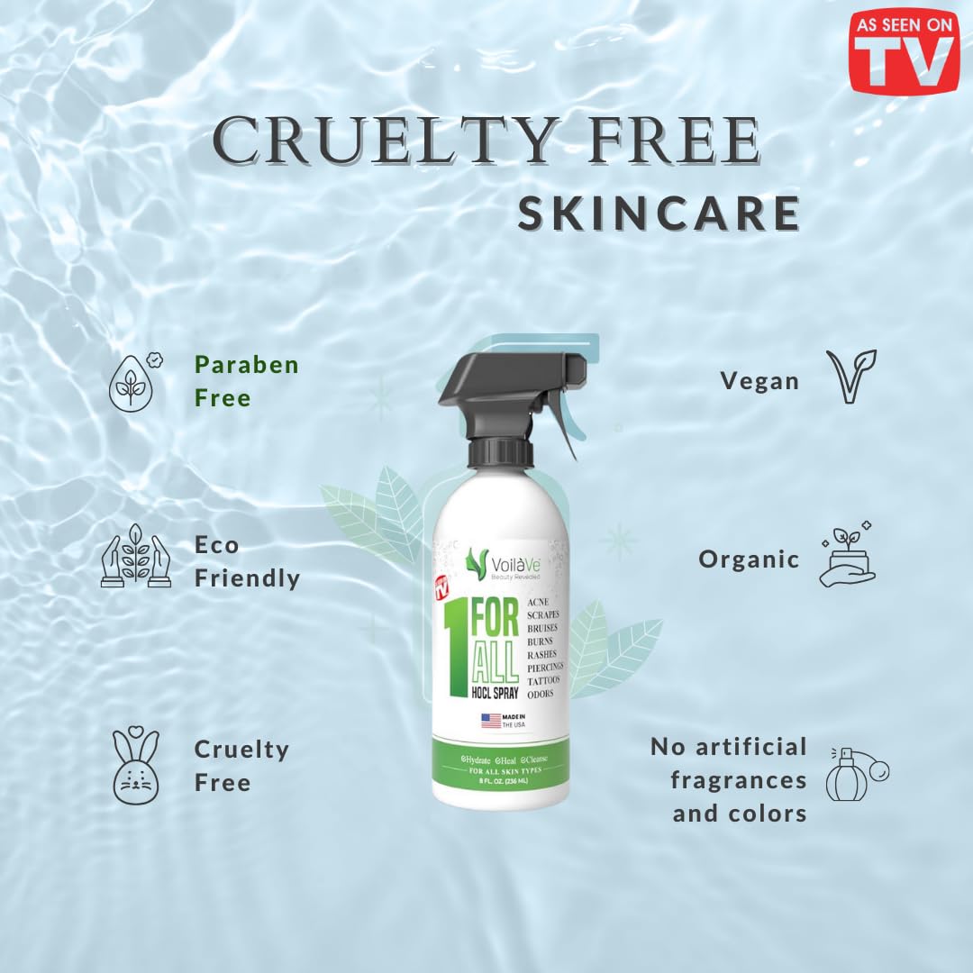 VoilaVe Pure HOCl Spray – All-in-One Skin Care & Cleaner (8 oz)