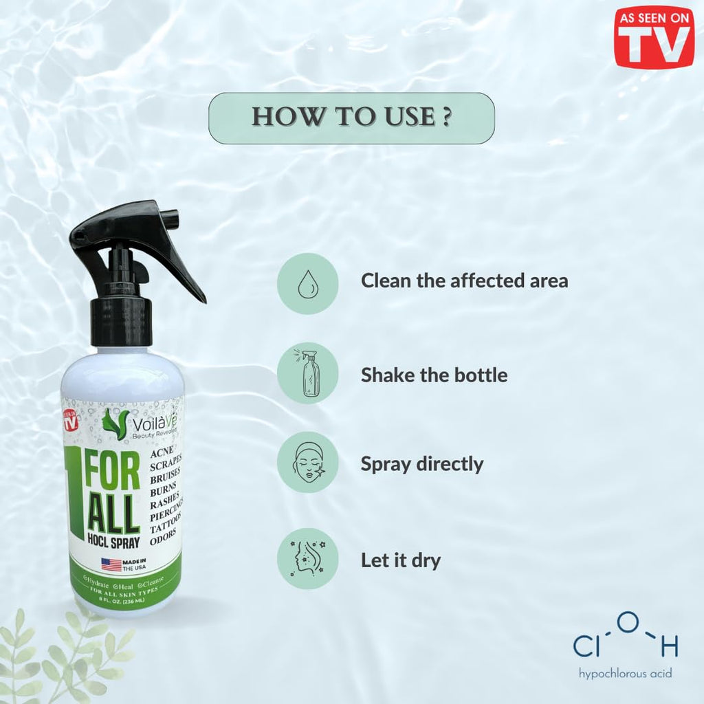 VoilaVe Pure HOCl Spray – All-in-One Skin Care & Cleaner (8 oz)