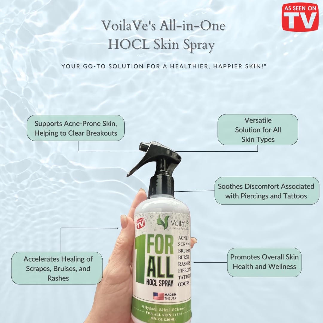VoilaVe Pure HOCl Spray – All-in-One Skin Care & Cleaner (8 oz)