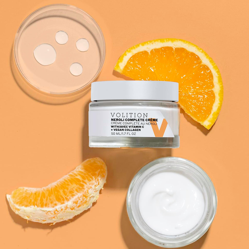 Volition Neroli Complete Crème with Vitamin C + Vegan Collagen | Hydrating Cream for Normal to Combination Skin