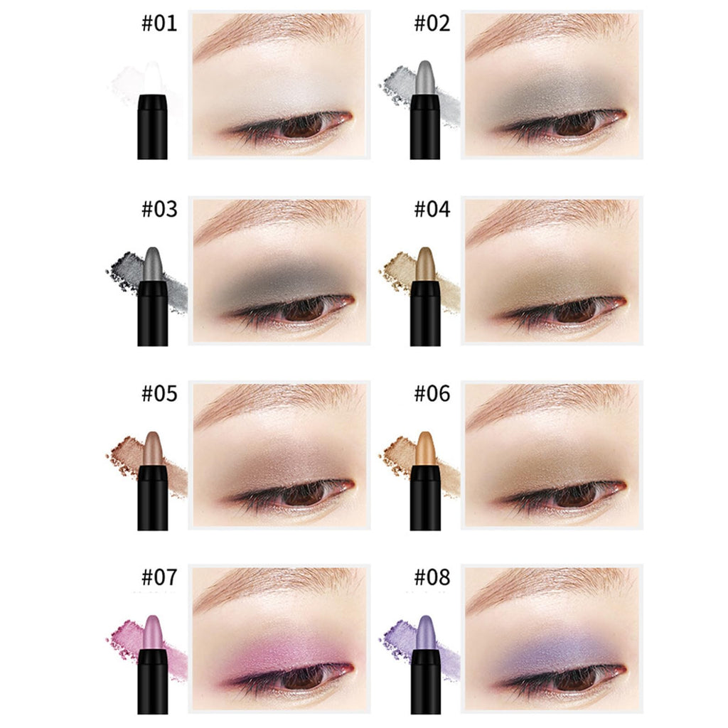 VolksRose 16 Colors Eyeshadow Shimmer Sticks – Creamy, Waterproof Eye Shadow Pencil Set