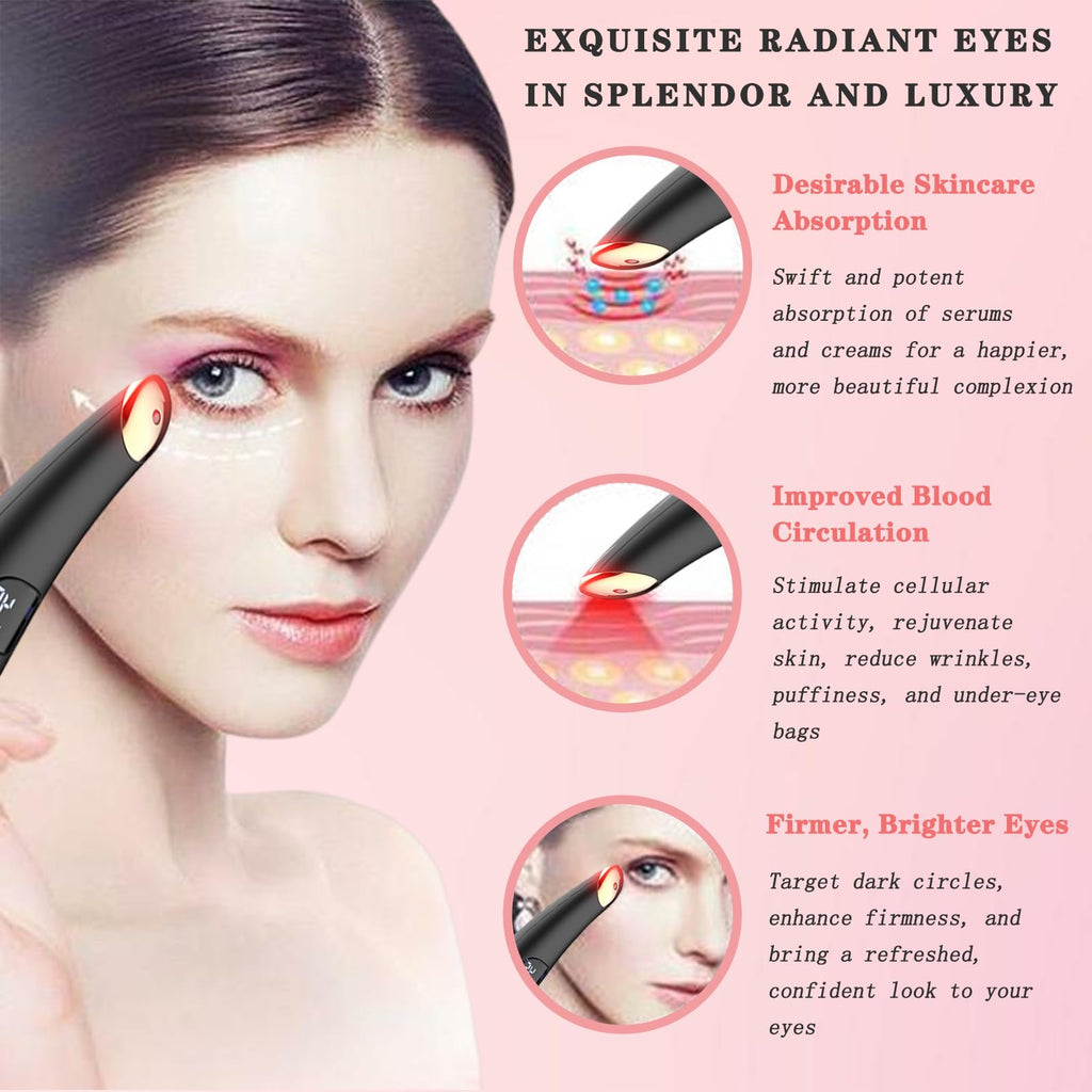Vowleike Eye Lift Wand | 3-in-1 Eye & Face Massager with Temperature Control