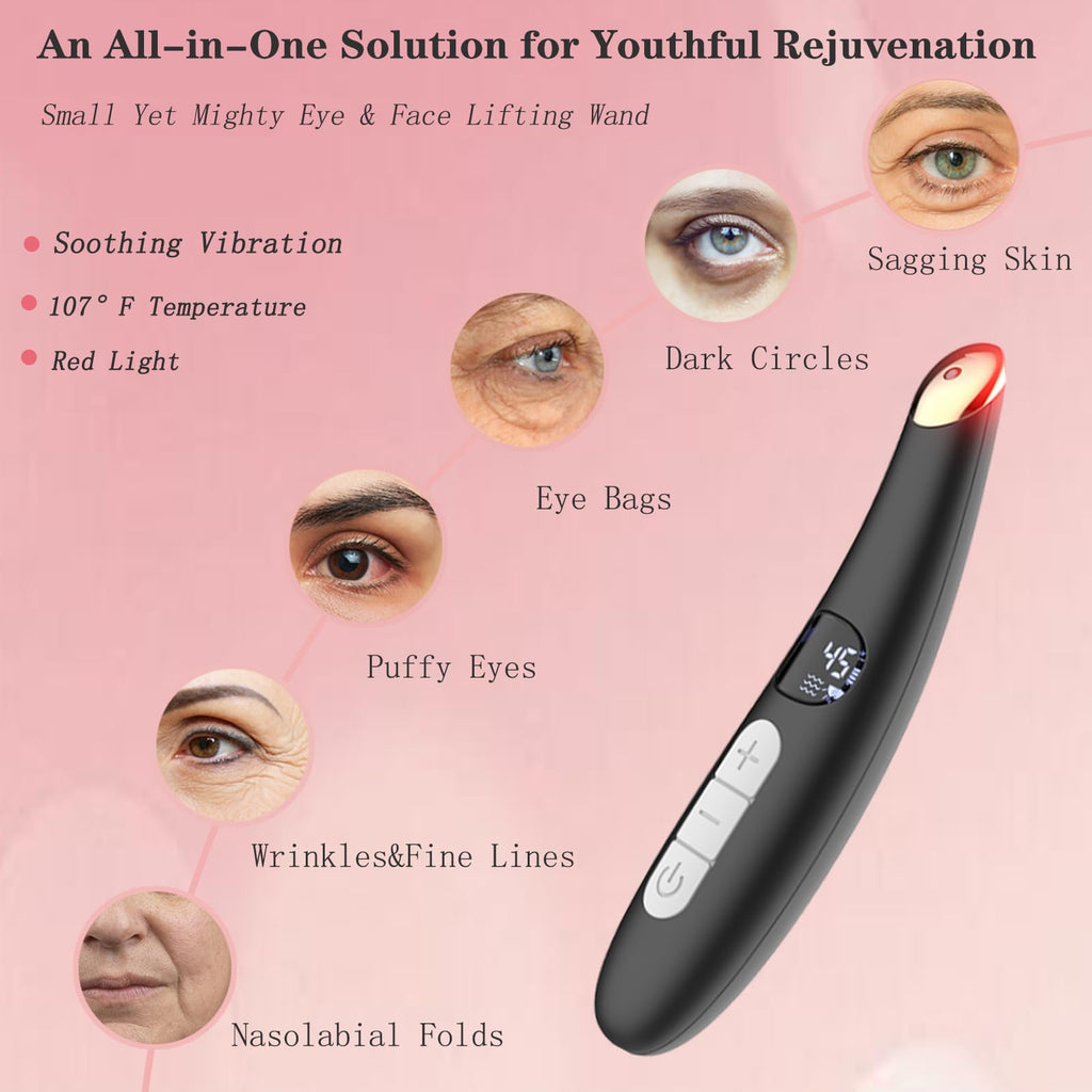 Vowleike Eye Lift Wand | 3-in-1 Eye & Face Massager with Temperature Control