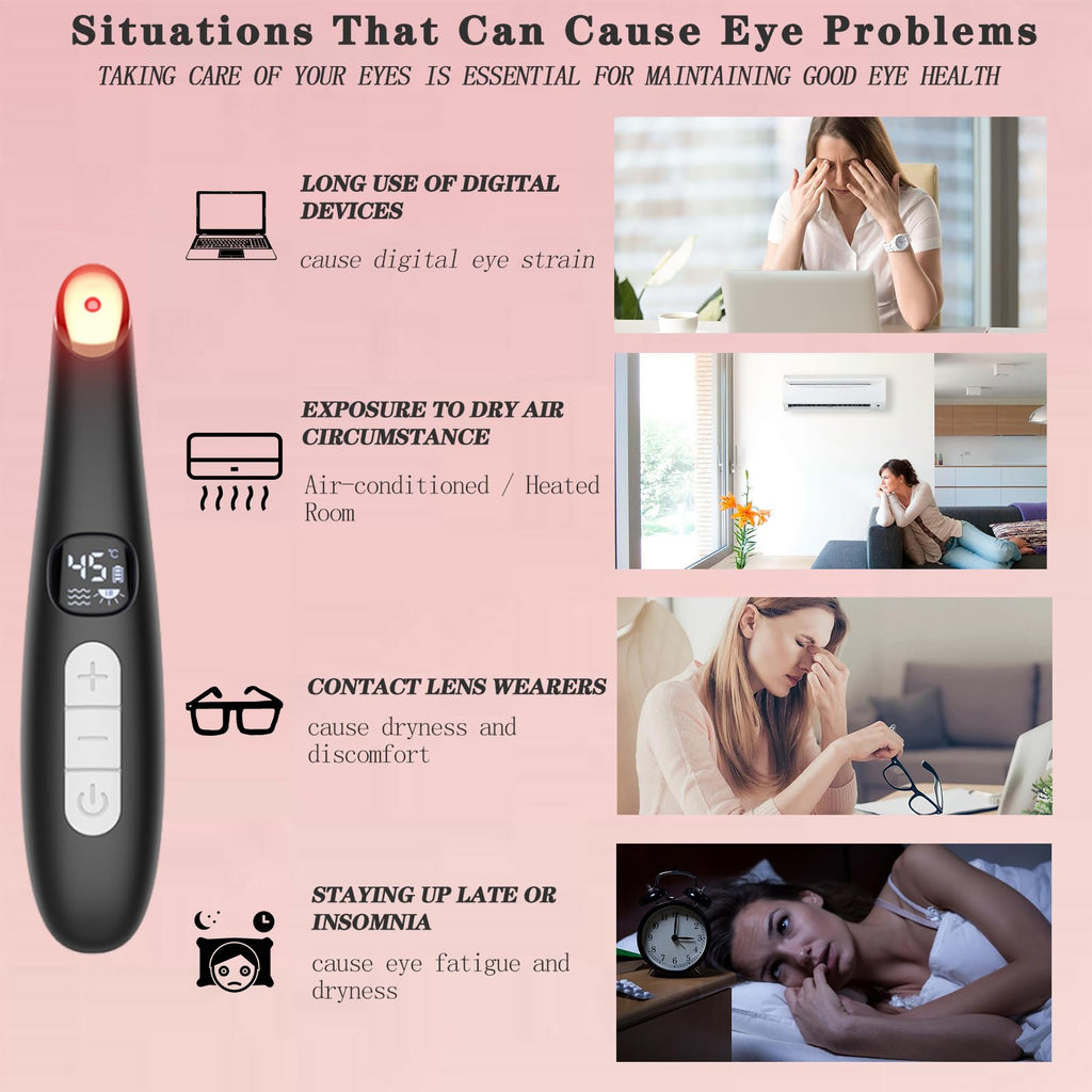Vowleike Eye Lift Wand | 3-in-1 Eye & Face Massager with Temperature Control