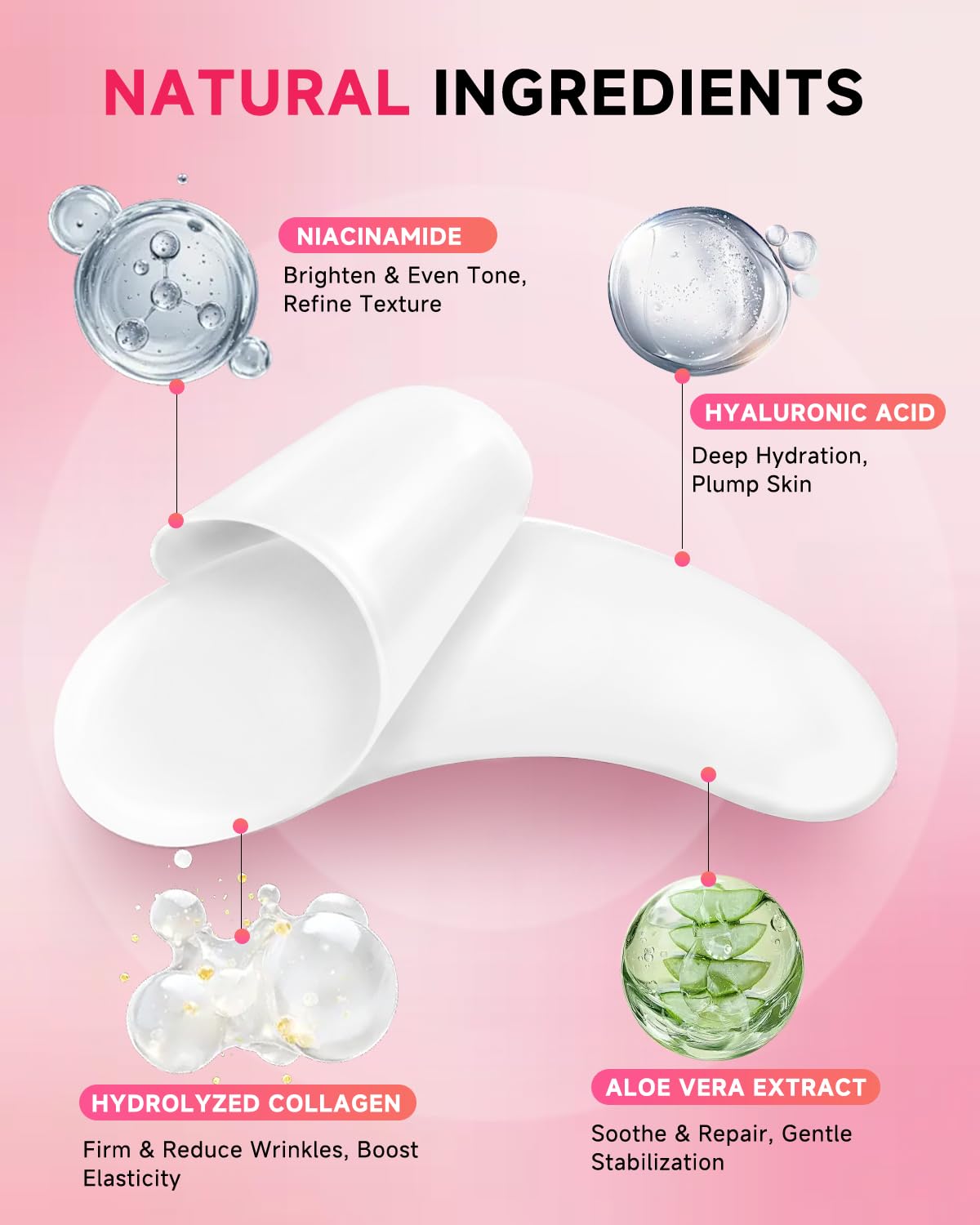 Vryioh 3-in-1 Forehead, Smile Line & Under Eye Patches – Overnight Hyaluronic Acid + Collagen