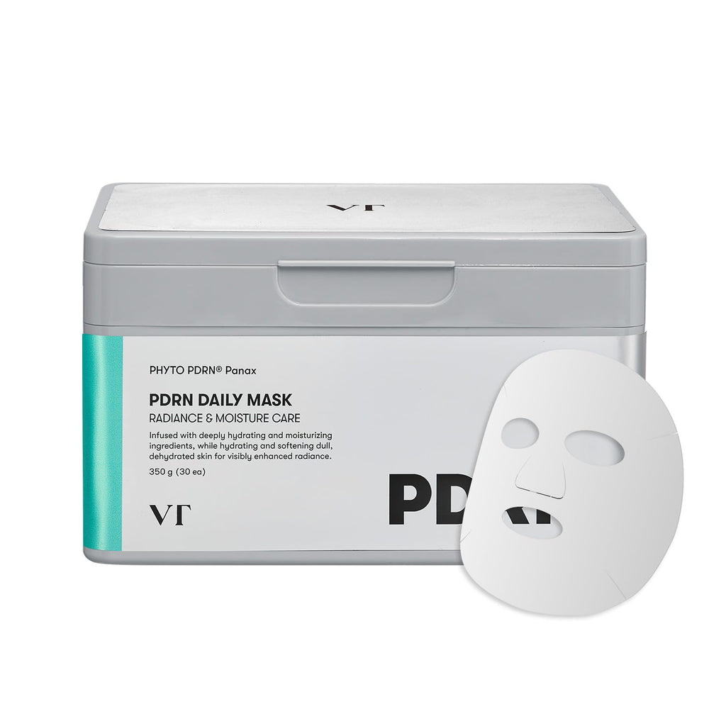 VT COSMETICS PDRN Daily Mask – 30 Vegan PDRN Sheets for Hydration & Radiance