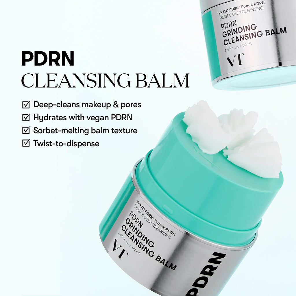 VT COSMETICS PDRN Grinding Cleansing Balm — Vegan PDRN Makeup Remover, Hydrating & Gentle, 50 ml