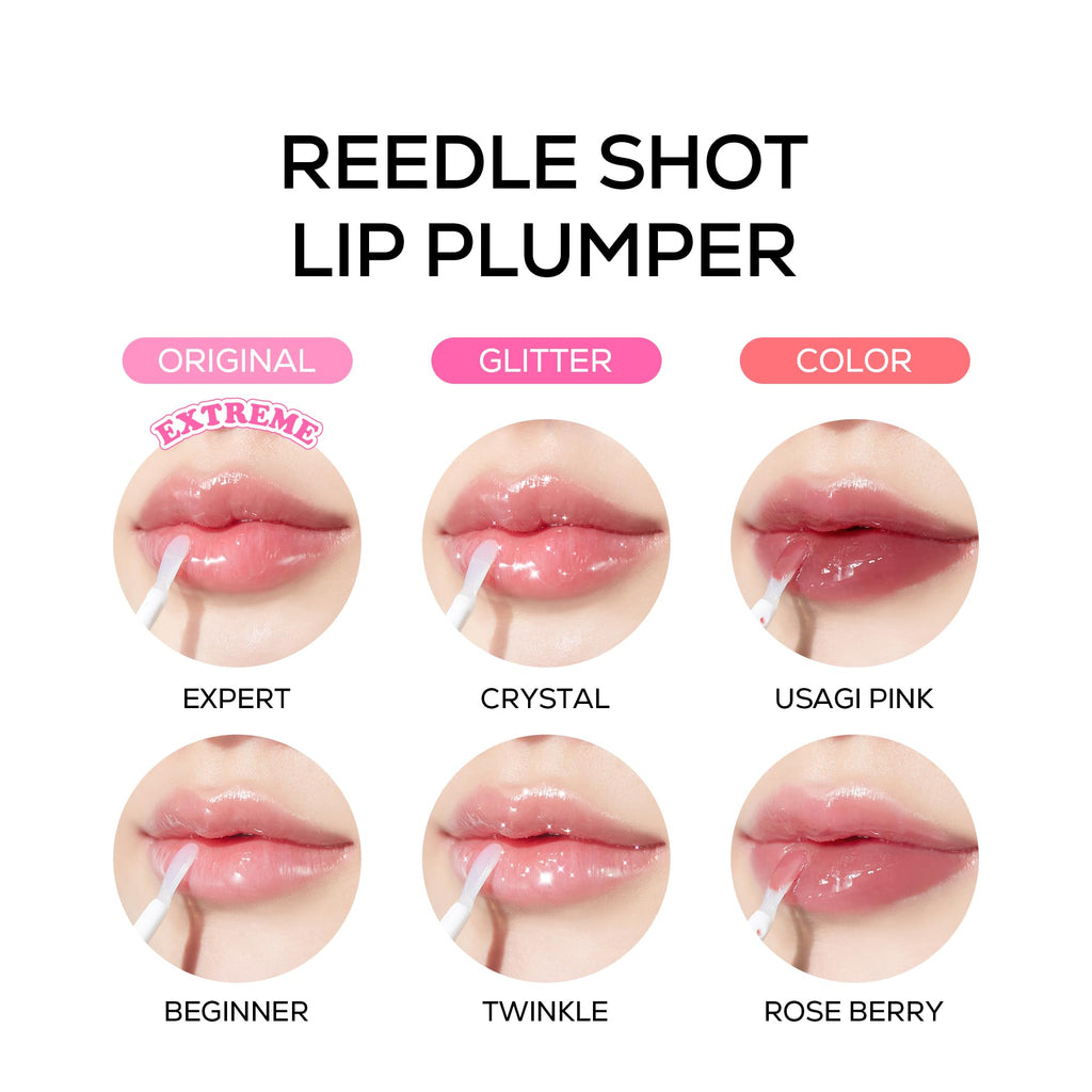 VT COSMETICS Reedle Shot Lip Plumper with Twinkle & Glitter | Hydration, Plump & Shine 0.15 oz