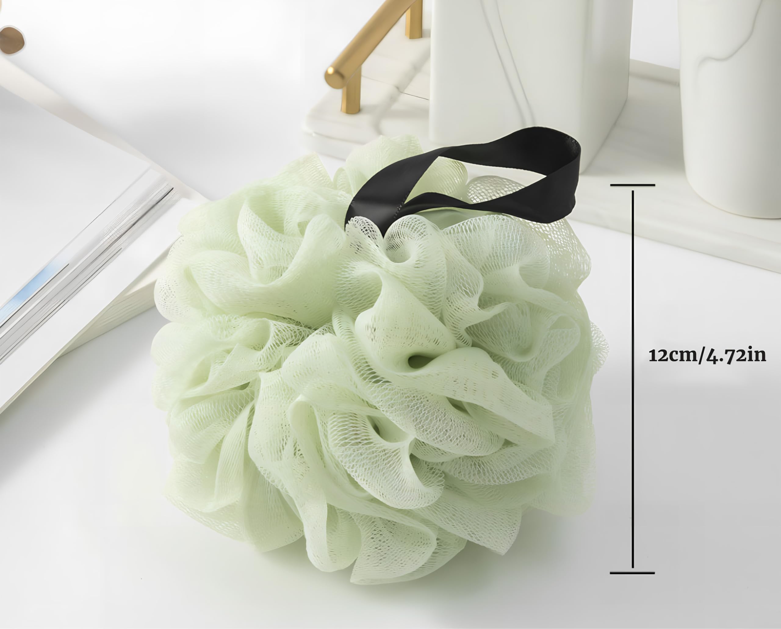 VVmotes Loofah Sponges for Shower – 8 Pack Multi-Color Set (Black, Dark Green, Peacock, Khaki, Gray, Pink, Purple, Yellow)