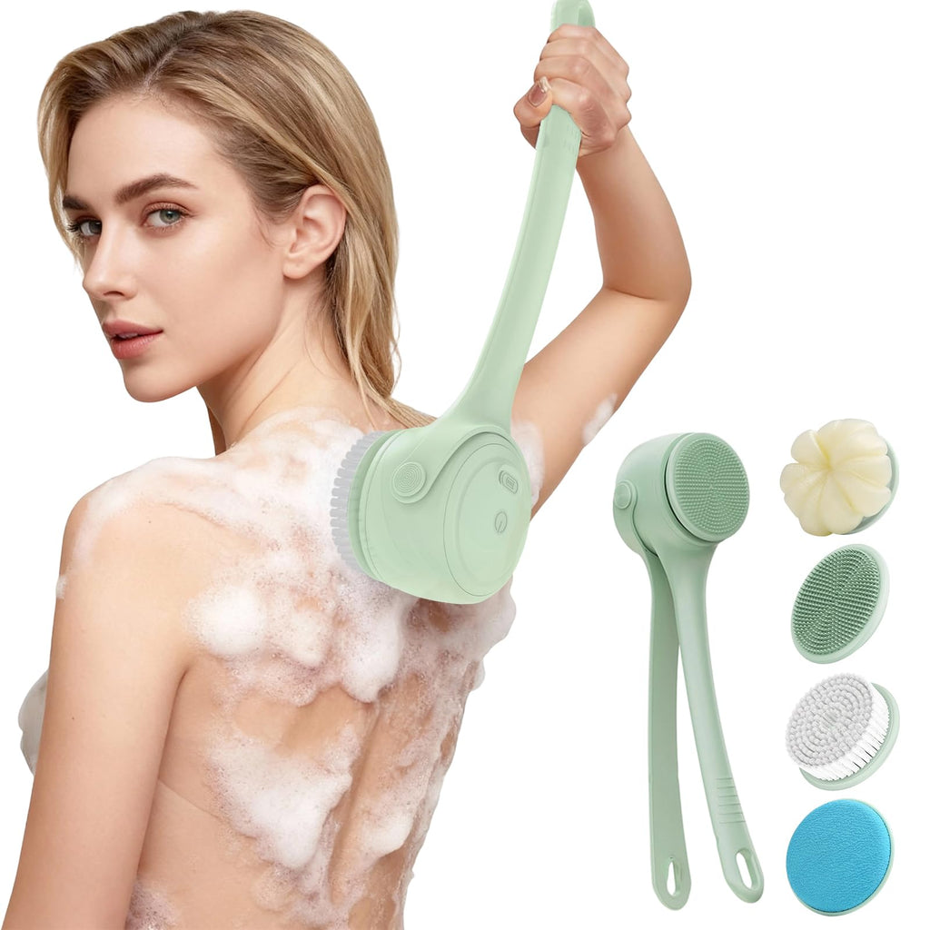 VWMYQ Electric Back Scrubber – Waterproof Rechargeable Exfoliating Brush for Deep Back Cleansing