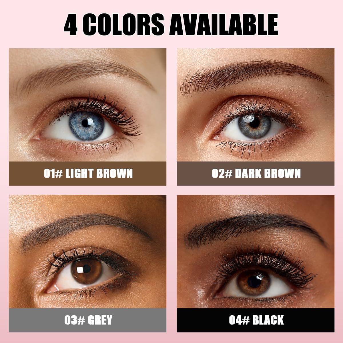W3W Eyebrow Pencil for Women – 4-Fork Tip Microblading Style, Waterproof, Long-Lasting, Natural Look