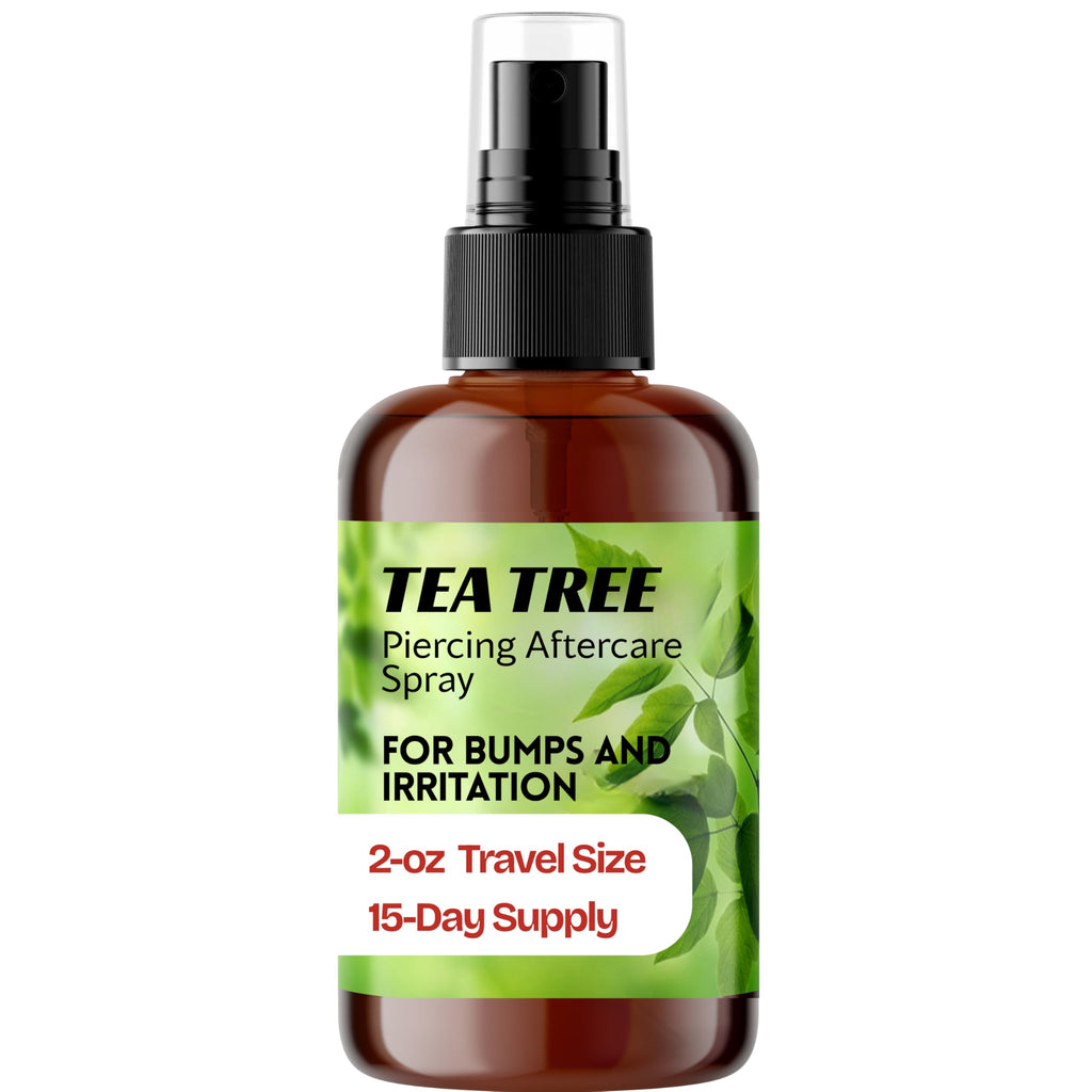 Wacan Advanced Tea Tree Piercing Spray – Alcohol-Free Saline Aftercare for Ears, Nose & Belly