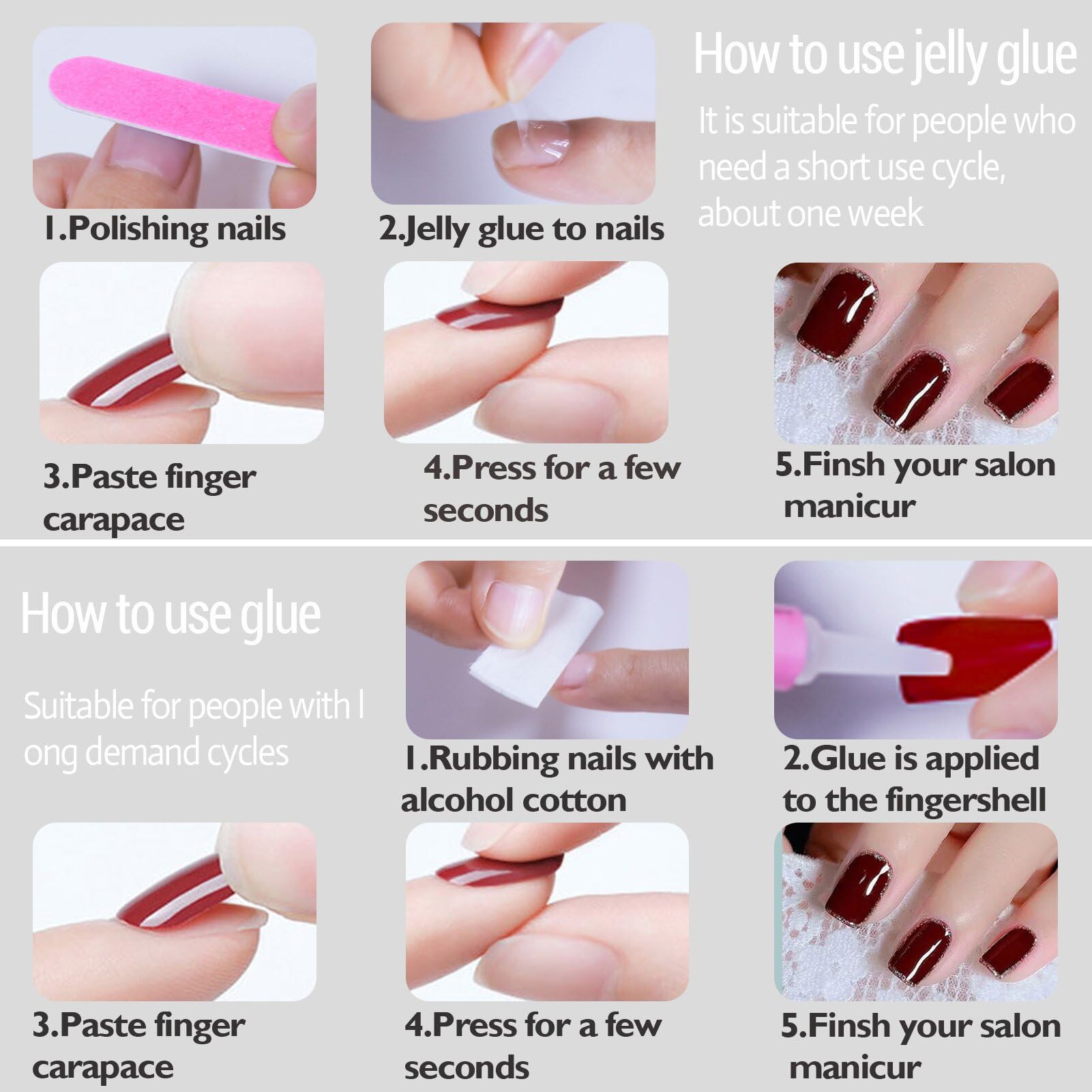 WAFOLOZE Gel Press On Nails Square – Silver Cats-Eye Design, 32 Pcs, 16 Sizes
