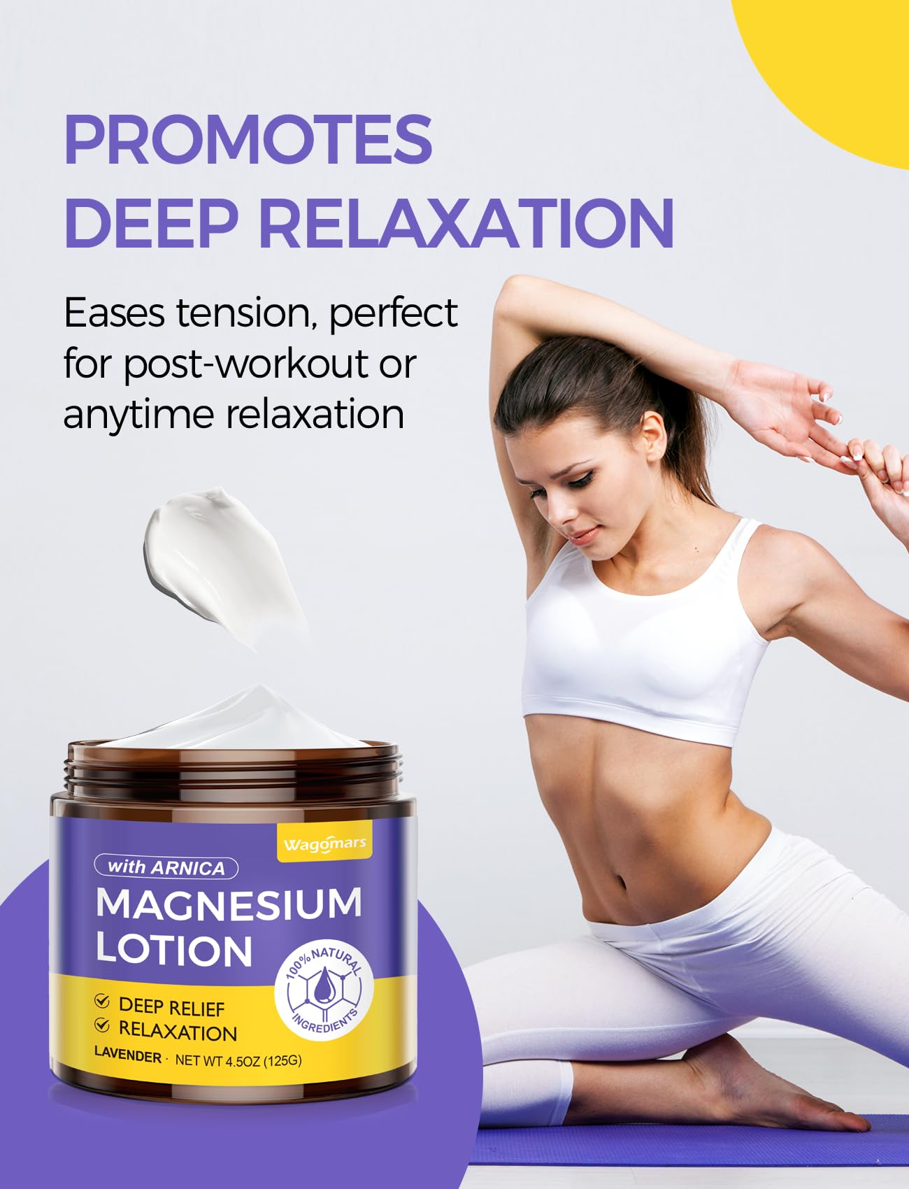 Wagomars Natural Magnesium Lotion for Sleep & Pain Relief | Arnica & Hydration