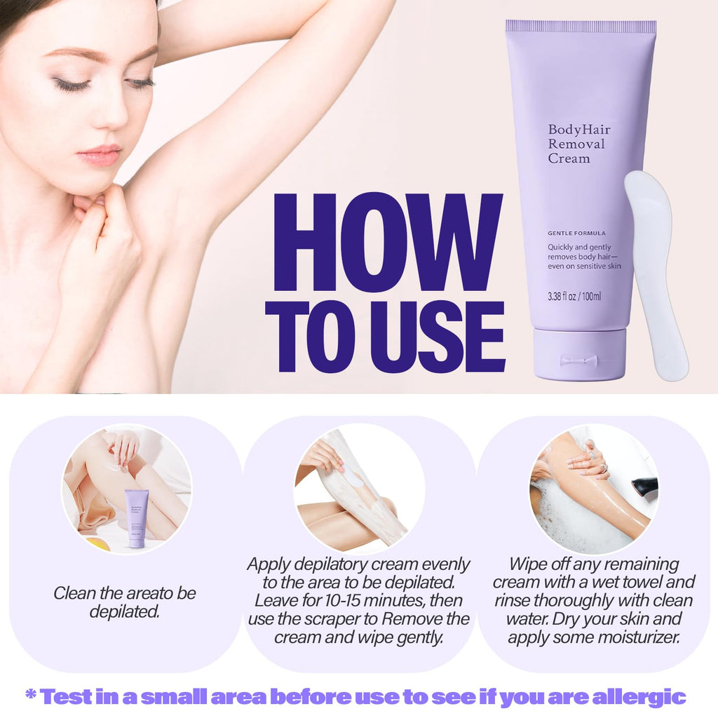 WALEJUC Hair Removal Cream for Women – Gentle All-in-One Depilatory for Sensitive Skin
