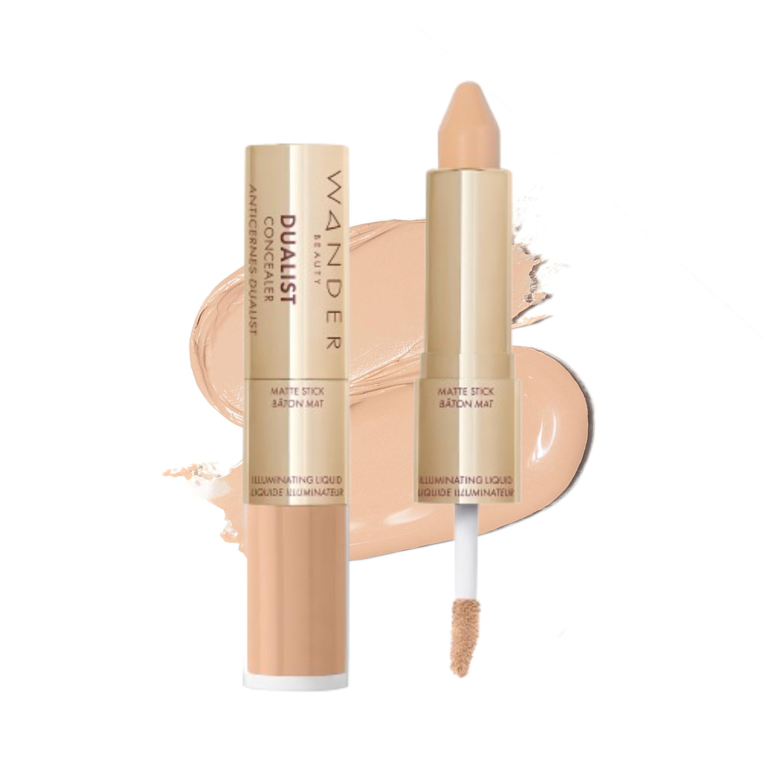 Wander Beauty Dualist Concealer (Light) – Dual-Ended Matte + Illuminating Concealer for Under-Eyes