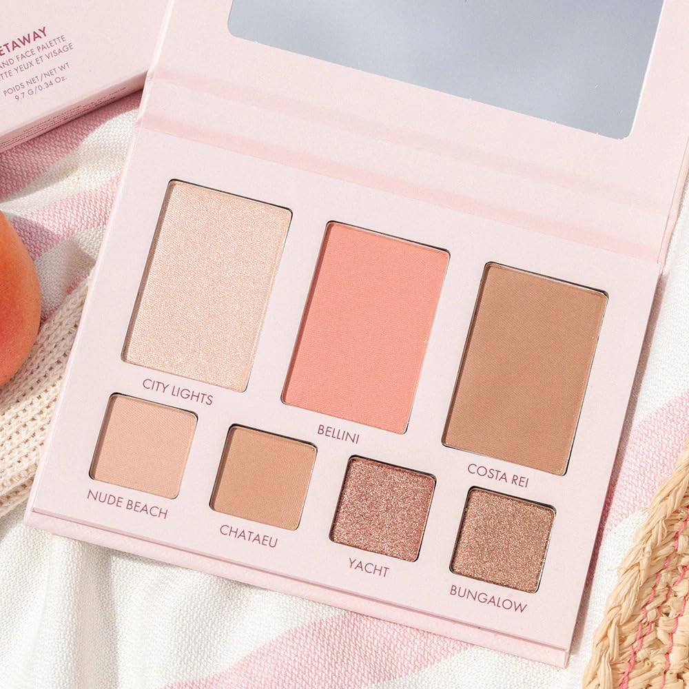 Wander Beauty Getaway Eye & Face Palette - Sunkissed (Light/Medium) | All-In-One Full Face Palette