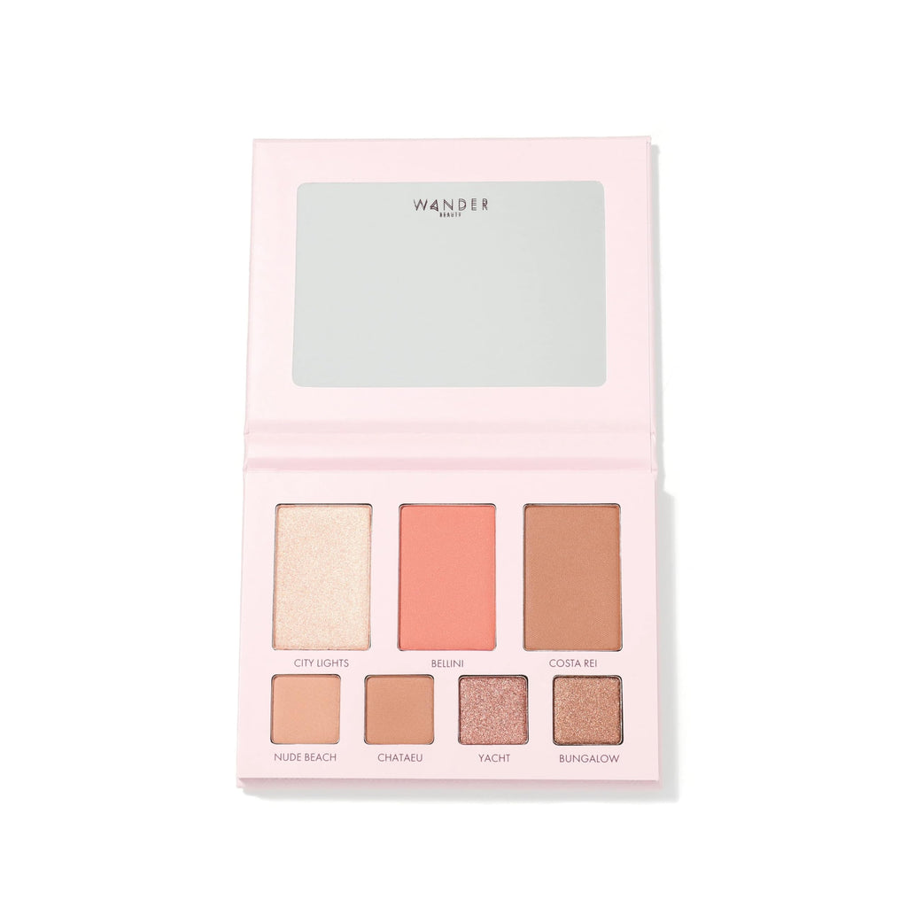 Wander Beauty Getaway Eye & Face Palette - Sunkissed (Light/Medium) | All-In-One Full Face Palette