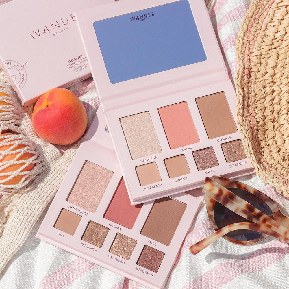 Wander Beauty Getaway Eye & Face Palette - Sunkissed (Light/Medium) | All-In-One Full Face Palette