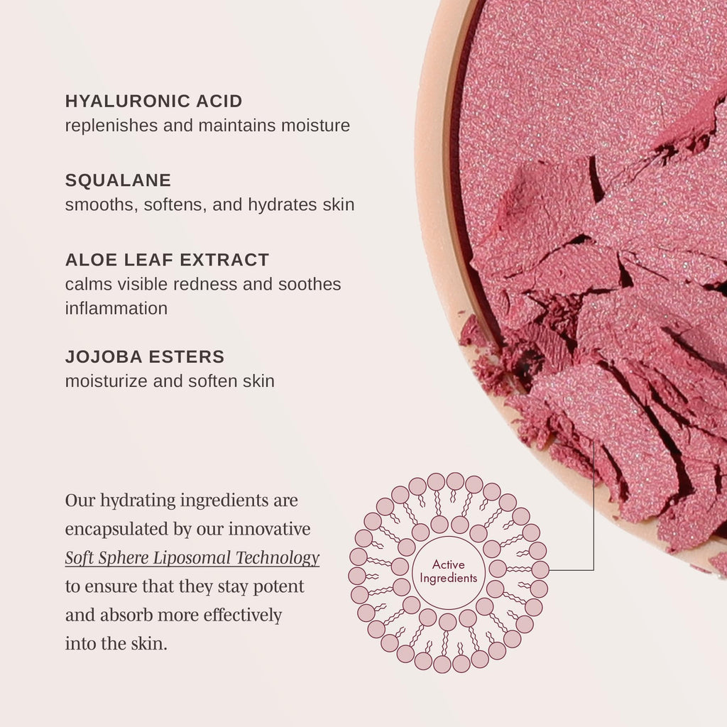 Wander Beauty Hydrating Powder Blush Berry Busy - Buildable, Satin Finish