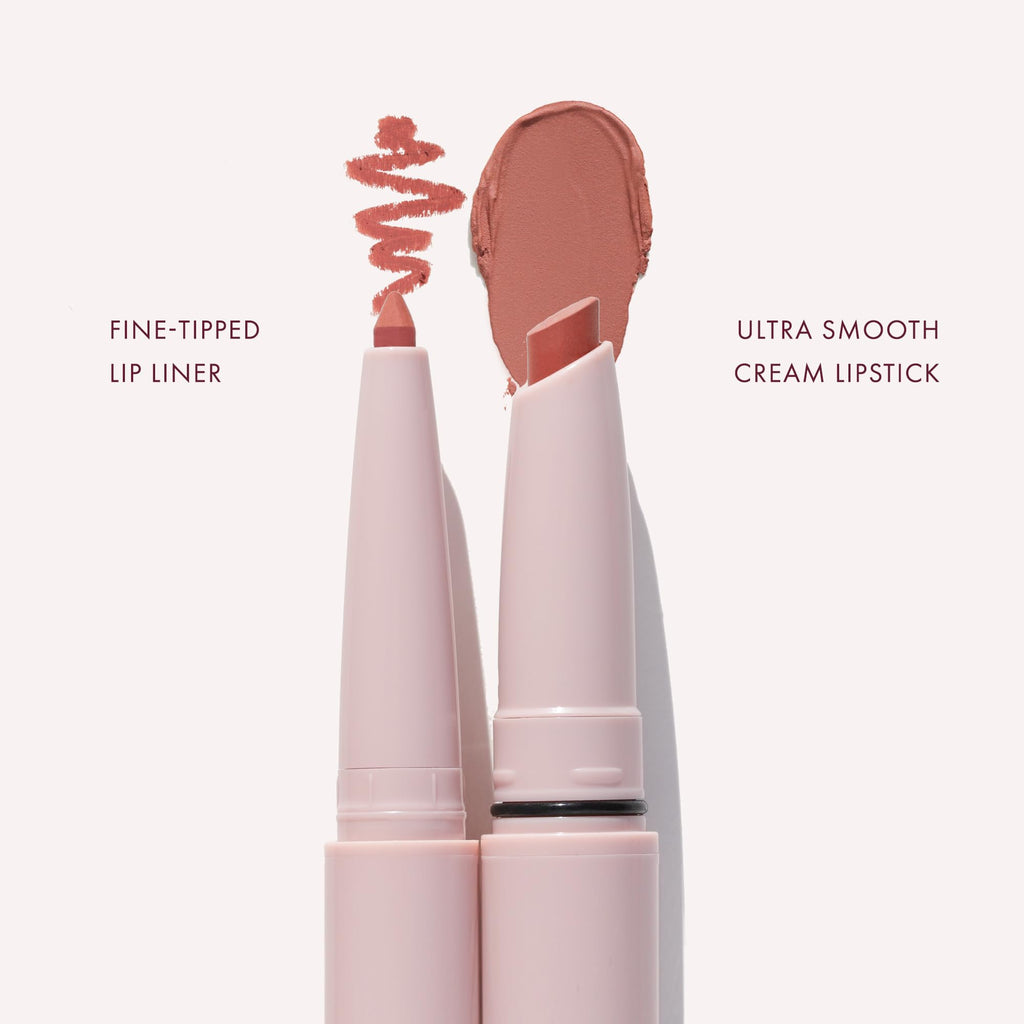 Wander Beauty Lipsetter Dual Lipstick + Lip Liner in Ticket to Tawny – Hydrating, Soft Matte