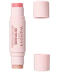 Wander Beauty On-the-Glow Blush & Illuminator – Petal Pink / Nude Glow, 7-in-1 Hydrating Cream Stick
