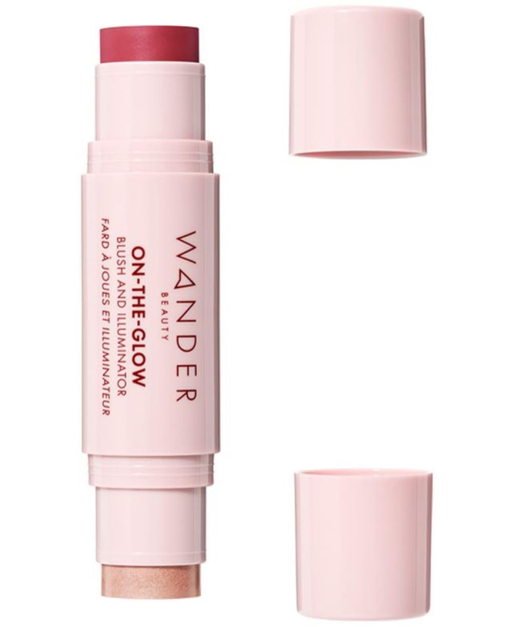 Wander Beauty On-the-Glow Blush & Illuminator – Strawberry Fields / Nude Glow | 7-in-1 Hydrating Cream Stick