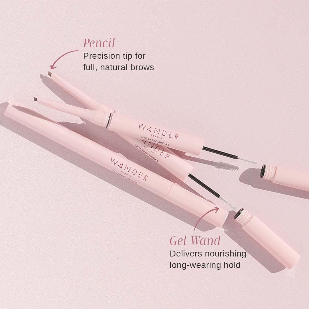 Wander Beauty Upgraded Brows Pencil & Treatment Gel Duo – Dark Brown