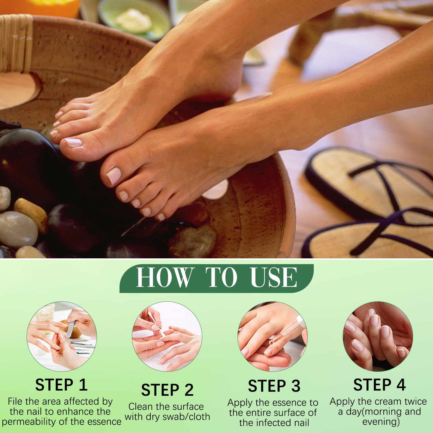 Wandyme 2PCS Natural Nail Repair Gel | Nail Growth & Foot Moisturizer