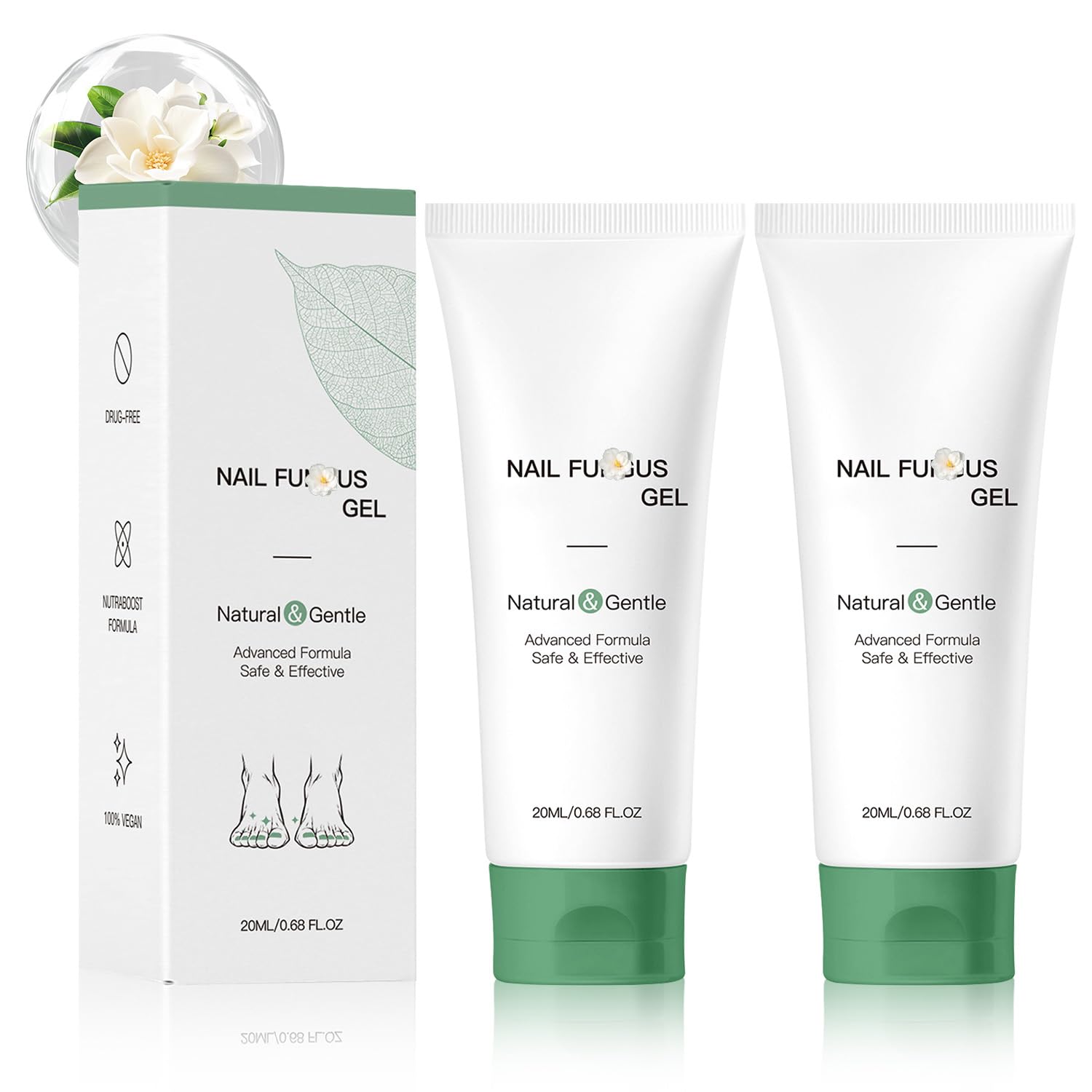 Wandyme 2PCS Natural Nail Repair Gel | Nail Growth & Foot Moisturizer