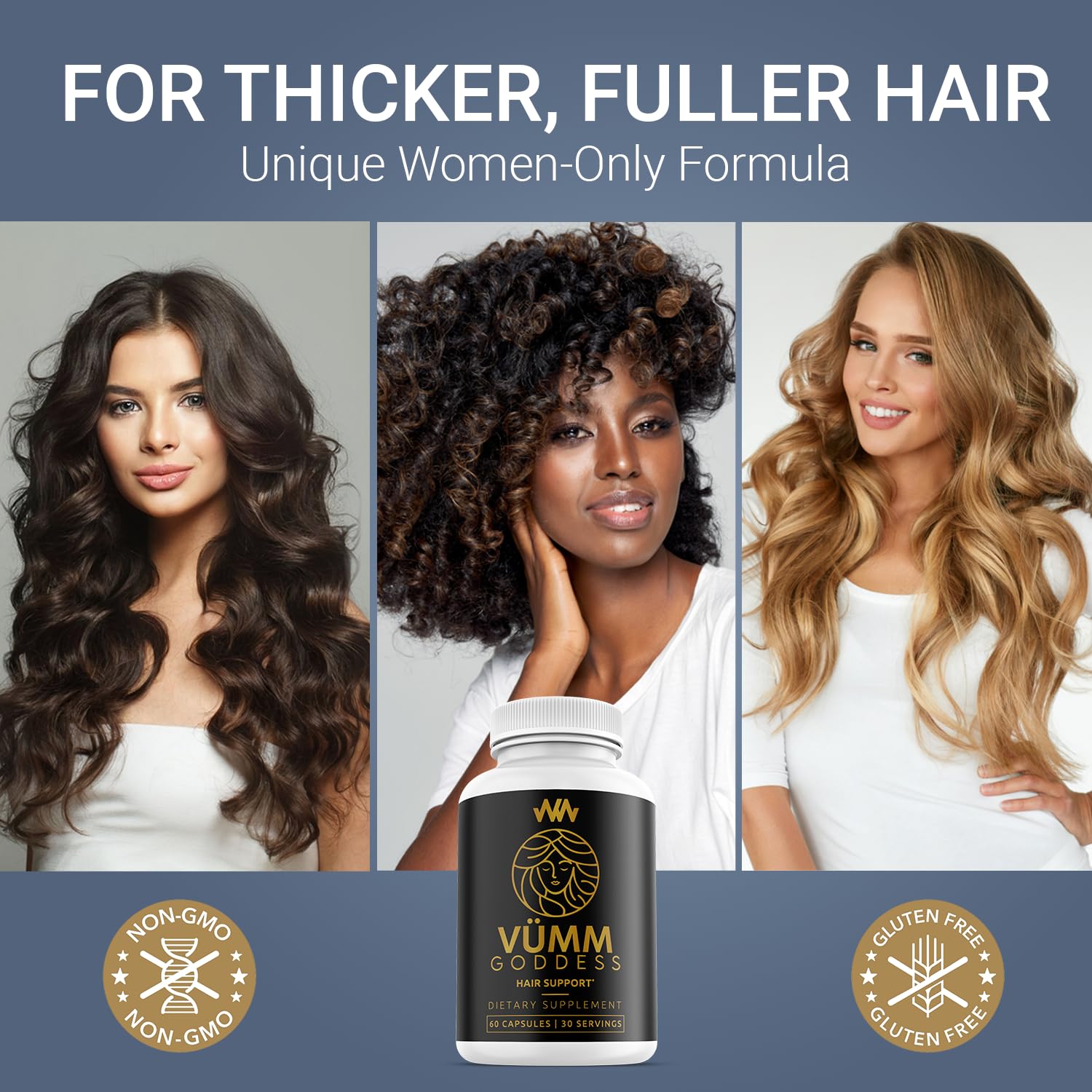 Vümm Goddess by Warped Wellness – Women’s Hair Growth Supplement
